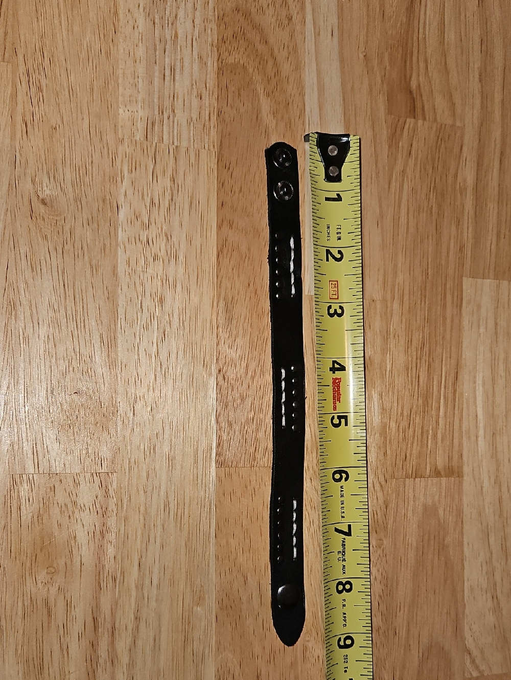 paparazzi Black Leather Snap Bracelet with Stitched Accents